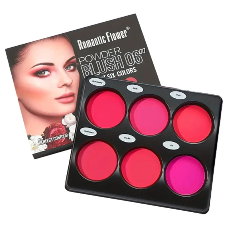 6-color blush palette, natural-toned eye shadow palette, and matte blush palette. Light and breathable, suitable for cheek and e
