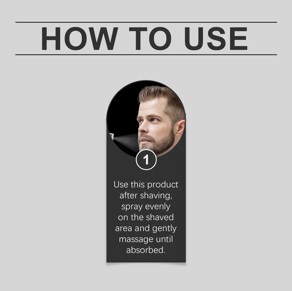 Men's After shave Spray Deep Moisturizing Hydrate Groomed Repair Soothing Damaged Beard Care Men's After Shave Spray