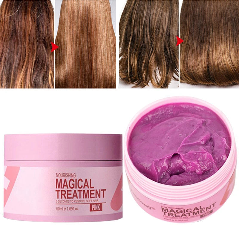 Magical Hair Mask 5 Seconds Repair Damaged Carry Hair Frizzy Soft Smooth Shiny Deep Moisturize Treat Care Essential Oil 60ml