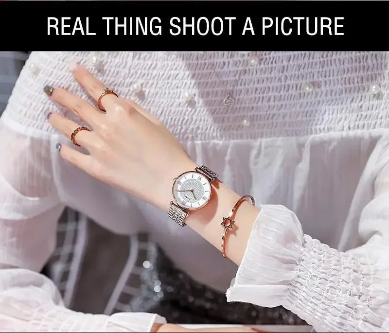 Women Watches Quartz Best Selling 2024 Products Dropshipping Stainless Steel Stainless Steel Dress Wristwatch Relogio Masculino