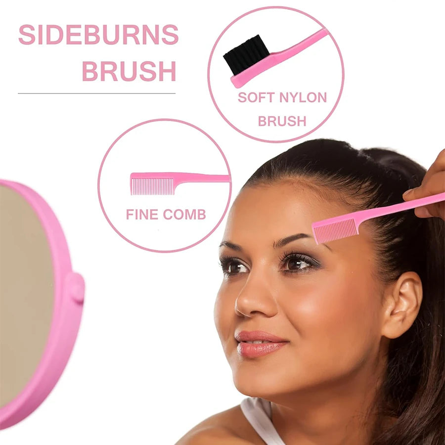11pcs Hair Brush Set, Comb Set for Teasing, Edge & Back Brushing, Curly Hair Brush Set with Spray Bottle forDetangling Brush