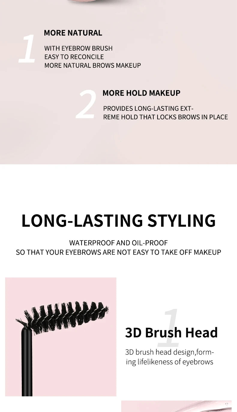 Eyebrow Styling Gel 3D Feathery Wild Brow Wax Waterproof Long Lasting Easy To Wear Shaping Eyebrows Makeup Sculpt Soap Cosmetics
