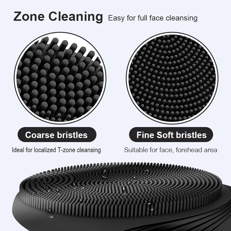 Portable Silicone Waterproof Rechargeable Face Wash Brush, 5 Cleansing Modes, Electric Deep Cleaning for Men & Women