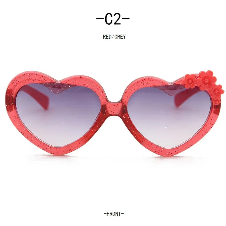 Girls Boys Cute Cartoon Flower Sunglasses Outdoor Sun Protection Children Lovely Vintage Glasses Protection Classic Kids Eyewear