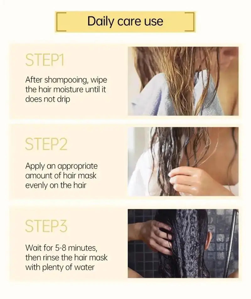 Keratin Hair Mask Magical 5 Second Frizzy Soft Smooth Repair Damage Hyaluronic Acid Conditioner Shiny Deep Moisturize Hair Care