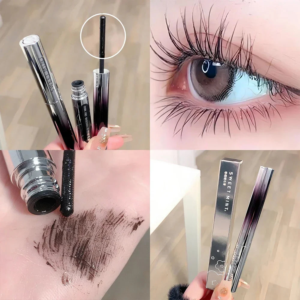 Black Metal Bar Type Head Mascara 3D Lengthens Eyelashes Extra Volume Waterproof Natural Lashes Female Makeup Korean Cosmetics