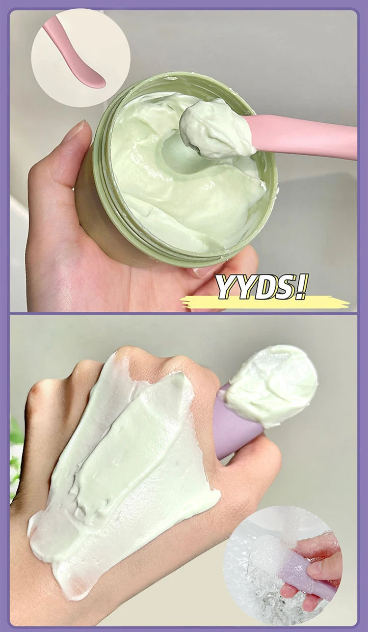 Double head silicone facial mask brush face cleaning scraper daub type mud film special brush beauty tool