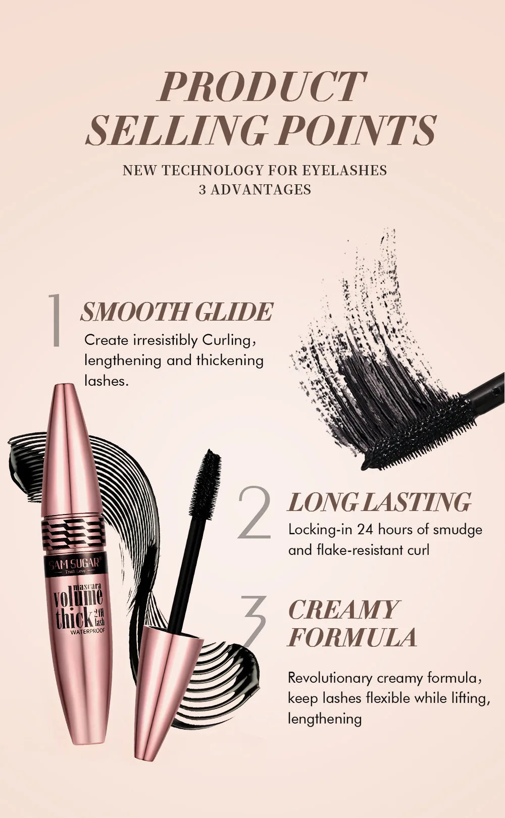 Waterproof Colorful Mascara For Women Long Lasting Volumizing Non Clumping Smudge Proof Curling Eyelash Enhancer Beauty Cosmetic