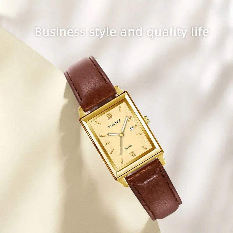 2023 Top Brand Luxury Watches for Men Fashion Quartz Wristwatch Square Gold Man Business Clock Mens Watches Relogio Masculino
