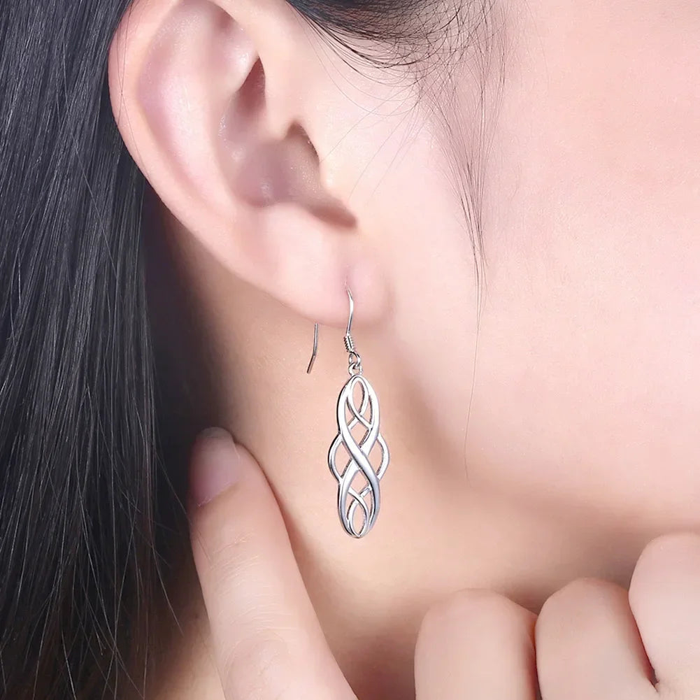 925 Sterling silver Earring For women lady elegant exquisite luxury hook Charms wedding fashion classic jewelry