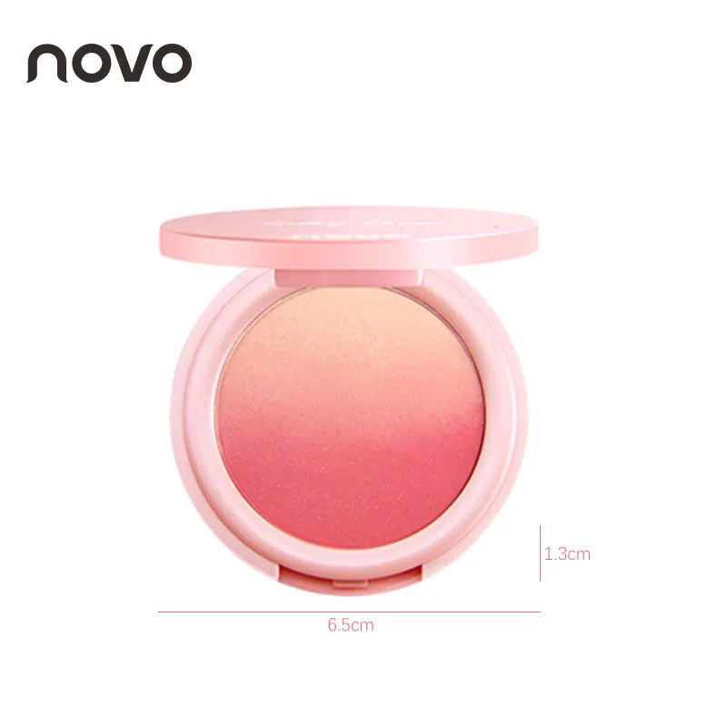 Vibrant Blush Palette, Multi-Color Gradient Design, Lightweight & Blendable Color, Face Cosmetics, With Easy-To-Use Mirror