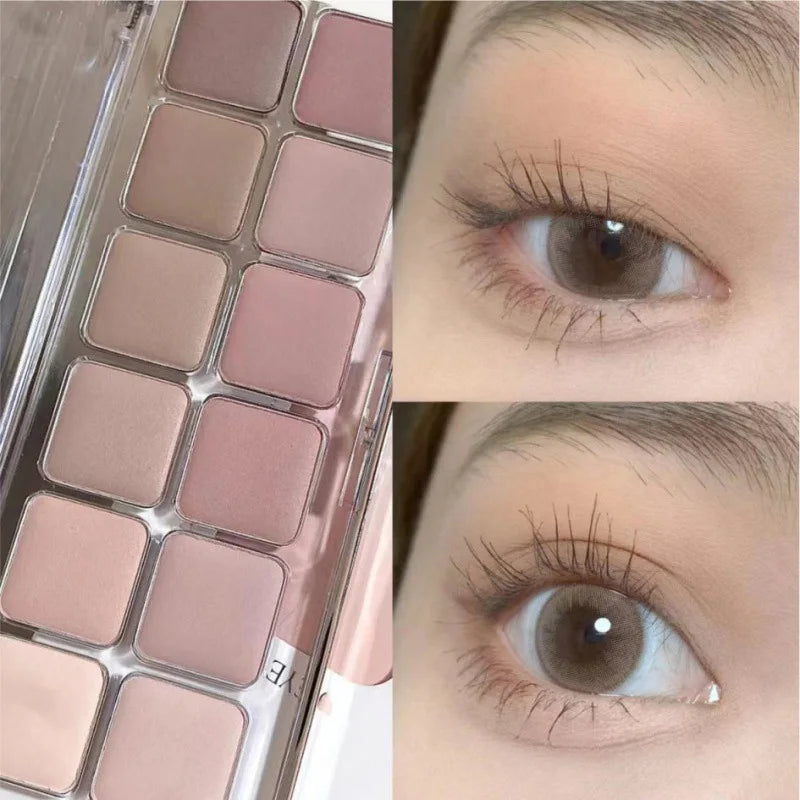 High Quality Matte Eyeshadow Palette Pearlescent Sequins Blush Eyeshadow Highlighter For Women