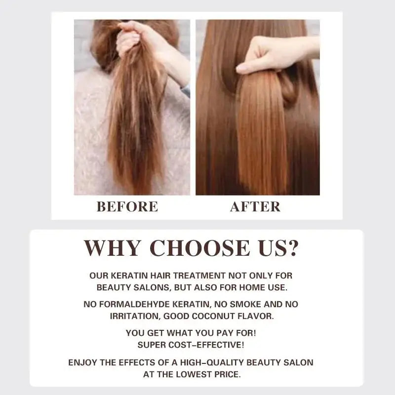 Keratin Hair Mask Magical 5 Second Frizzy Soft Smooth Repair Damage Hyaluronic Acid Conditioner Shiny Deep Moisturize Hair Care