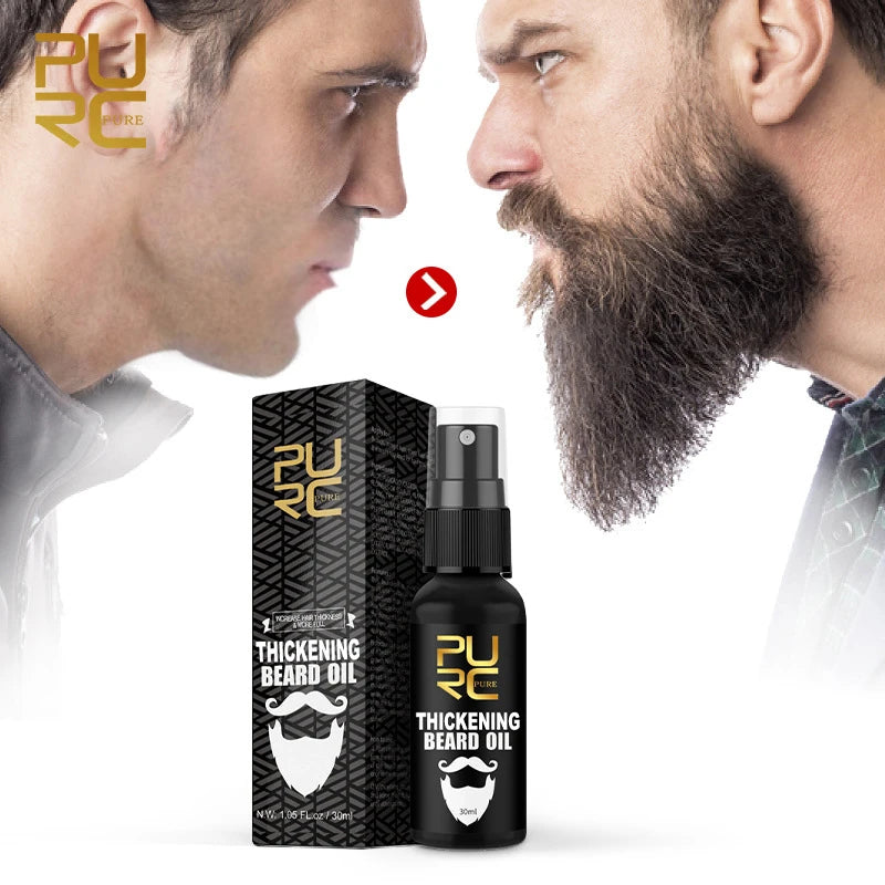 Natural Beard Care Essential Oil 30ml,Deeply Moisturizes Nourishes Beard,Smooth & Glossy for Men Fuller Thicker Styling Care