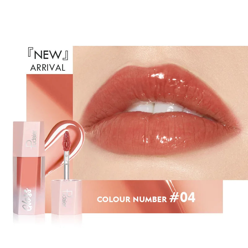 Glitter Liquid Lipstick, Shiny Finish, Smooth & Long-Lasting Waterproof Lip Oil, Gorgeous Lip Makeup Gift For Women