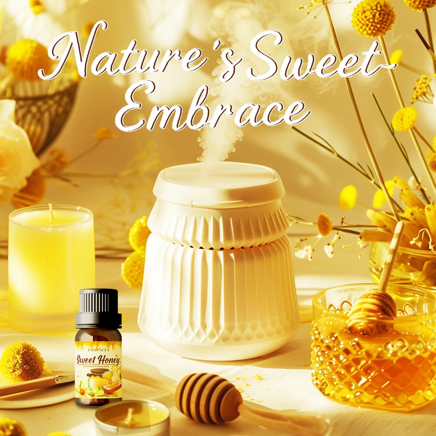 10ml Honey Fragrance oil Perfume Essential Oils Air Freshening Humidifier Diffusers Oils DIY Candle/Soap Skincare Holiday Gifts