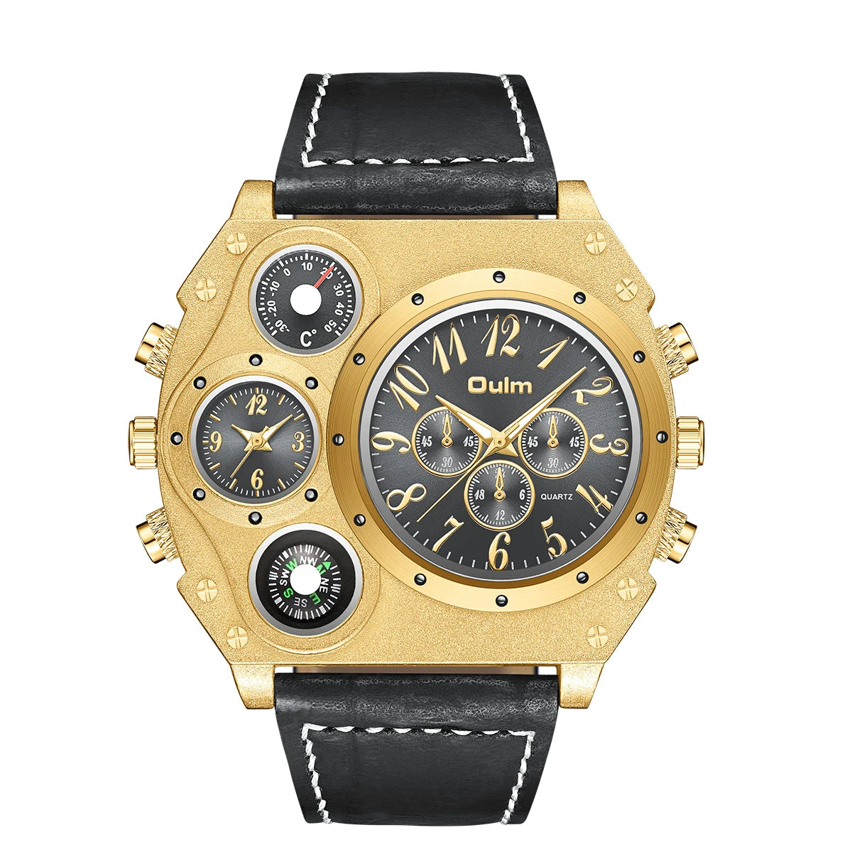 Luxury Sports Watches for Men Top Brand Casual Military Big Dial Cool Man Unique Wristwatch Male Decorative Compass Quartz Clock