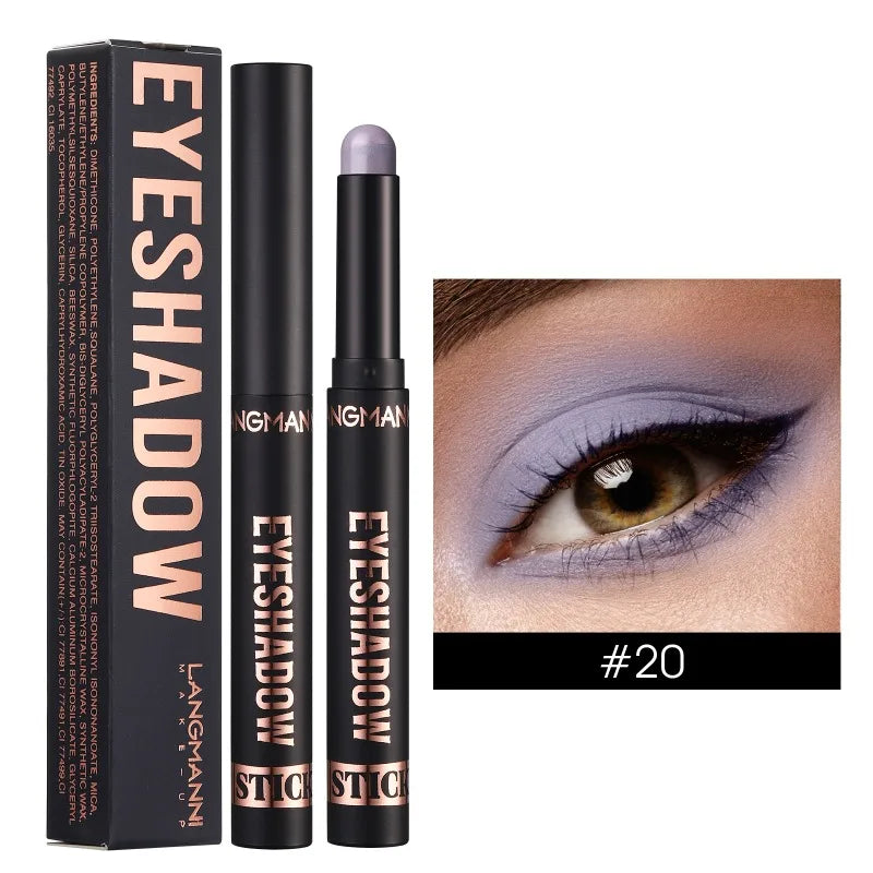 1PC Waterproof Pearlescent Eyeshadow Pencil Stick 16 Colors Lasting Glitter Shimmer Eye Shadow Highlighter Pen Eyes Makeup Tools