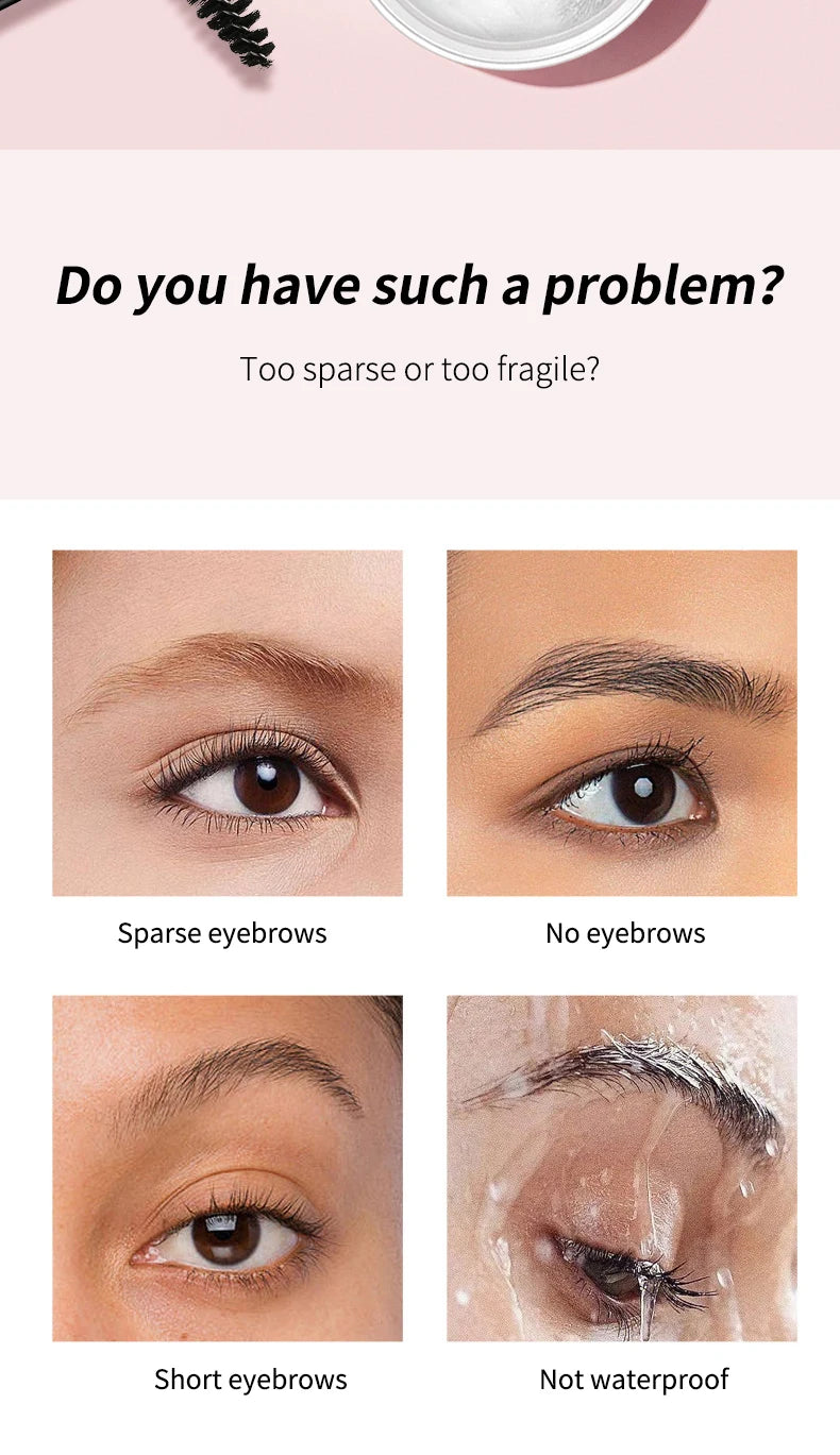 Eyebrow Styling Gel 3D Feathery Wild Brow Wax Waterproof Long Lasting Easy To Wear Shaping Eyebrows Makeup Sculpt Soap Cosmetics