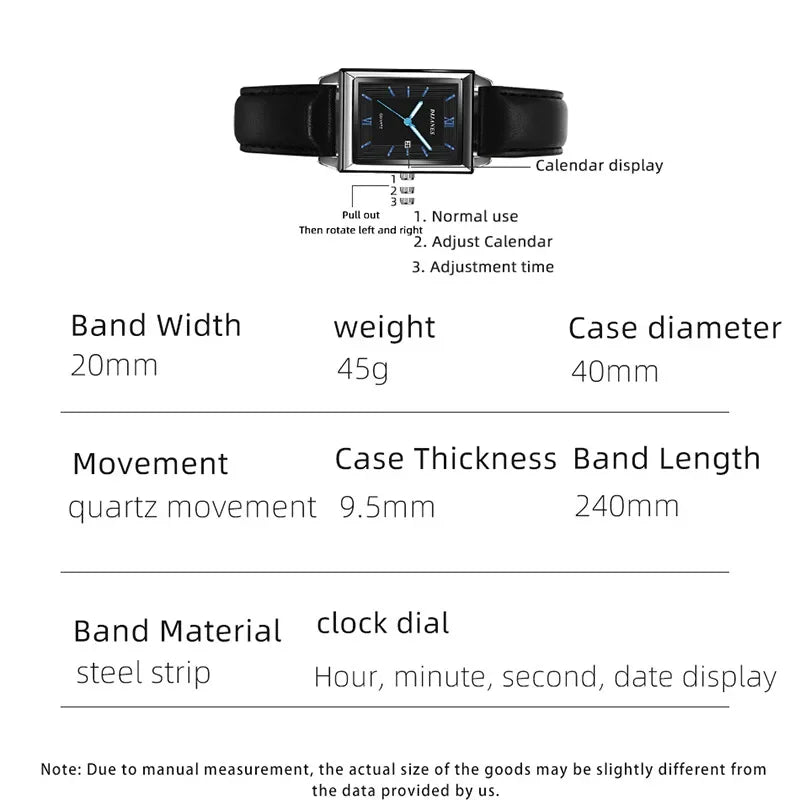 2023 Top Brand Luxury Watches for Men Fashion Quartz Wristwatch Square Gold Man Business Clock Mens Watches Relogio Masculino