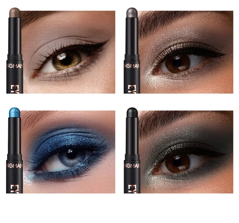 1PC Waterproof Pearlescent Eyeshadow Pencil Stick 16 Colors Lasting Glitter Shimmer Eye Shadow Highlighter Pen Eyes Makeup Tools