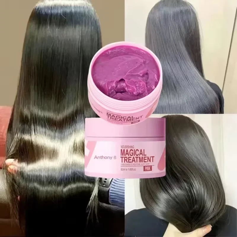 5 Seconds Magical Keratin Hair Mask Repair Damage Frizzy Soft Smooth Shiny Hair Deep Moisturizing Treatment Hair Root Scalp Care