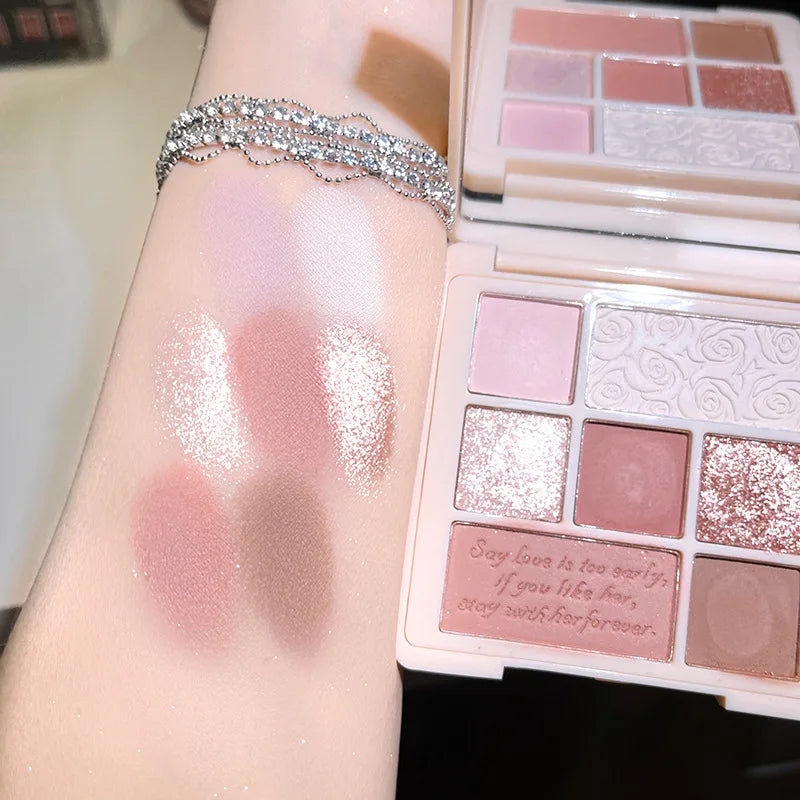 Cement Grey Black Eye Shadow Palette Makeup Eyes Glitter Contour Pigments Palette Pearly Shimmer Fashion Korean Shadow Makeup