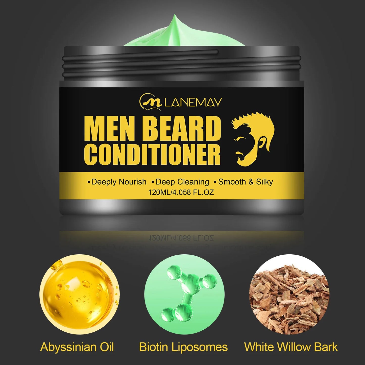 Men's Beard Softening Shaving Foam, Moisturizing & Hydrating Shave Cream for Gentle Beard Care & Smooth Shaving Experience