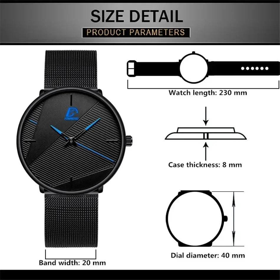 reloj hombre Watches Mens 2025 Minimalist Men's Fashion Ultra-thin Watch Simple Men Business Quartz Wristwatch relogio masculino
