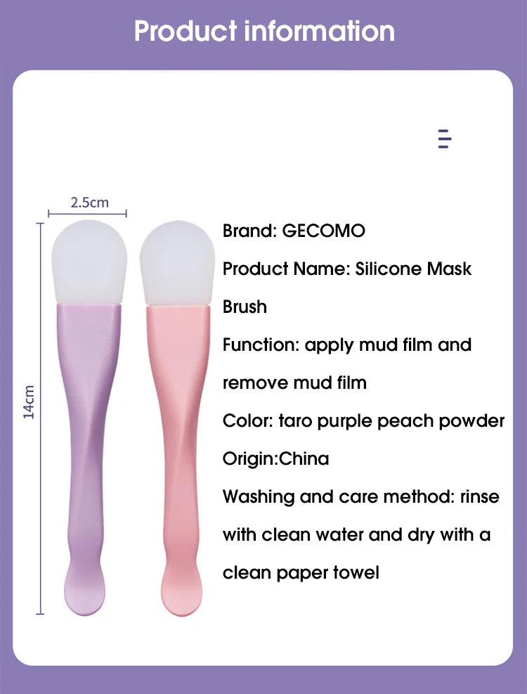 Double head silicone facial mask brush face cleaning scraper daub type mud film special brush beauty tool