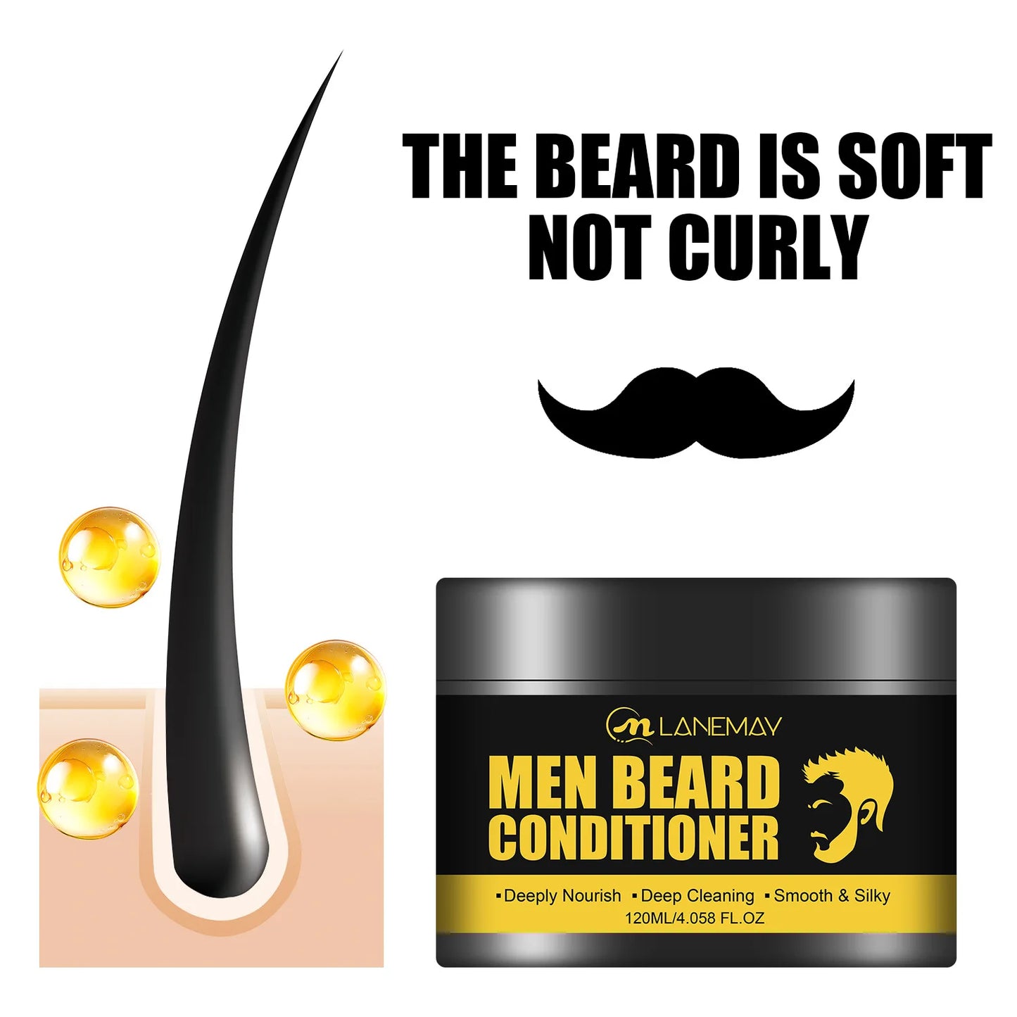 Men's Beard Softening Shaving Foam, Moisturizing & Hydrating Shave Cream for Gentle Beard Care & Smooth Shaving Experience