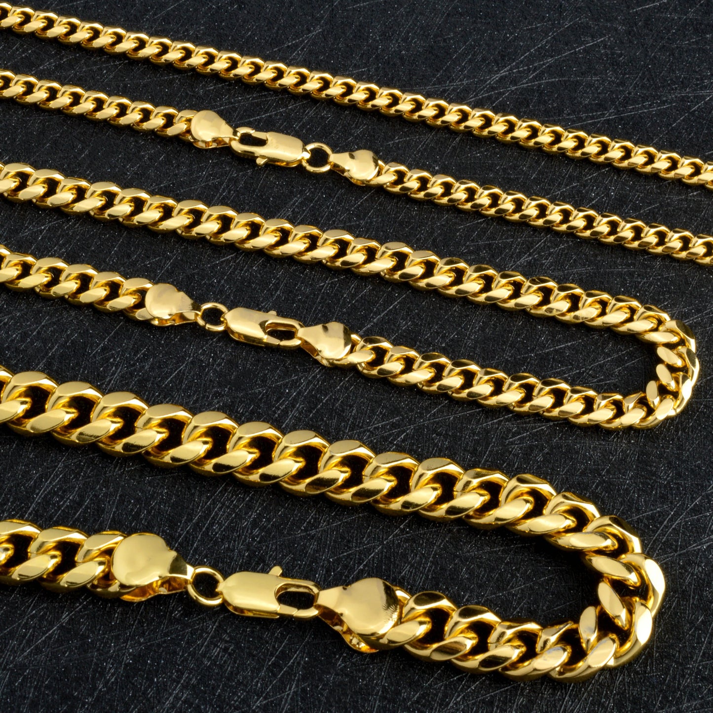 Sunny Jewelry Women Men's Necklace Gold Plated Fashion Basic Punk Cuban Link Chain Long Necklace Neck Jewellery Accessories Gift
