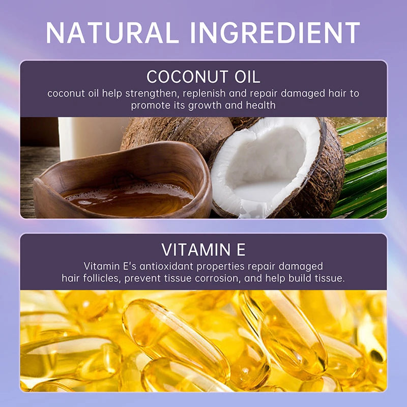 Leave-in Conditioner Coconut Oil Smoothing Spray Anti Frizz Moisturizing Hair Mask Dry Damage Treatment Cream Hair Care PURC