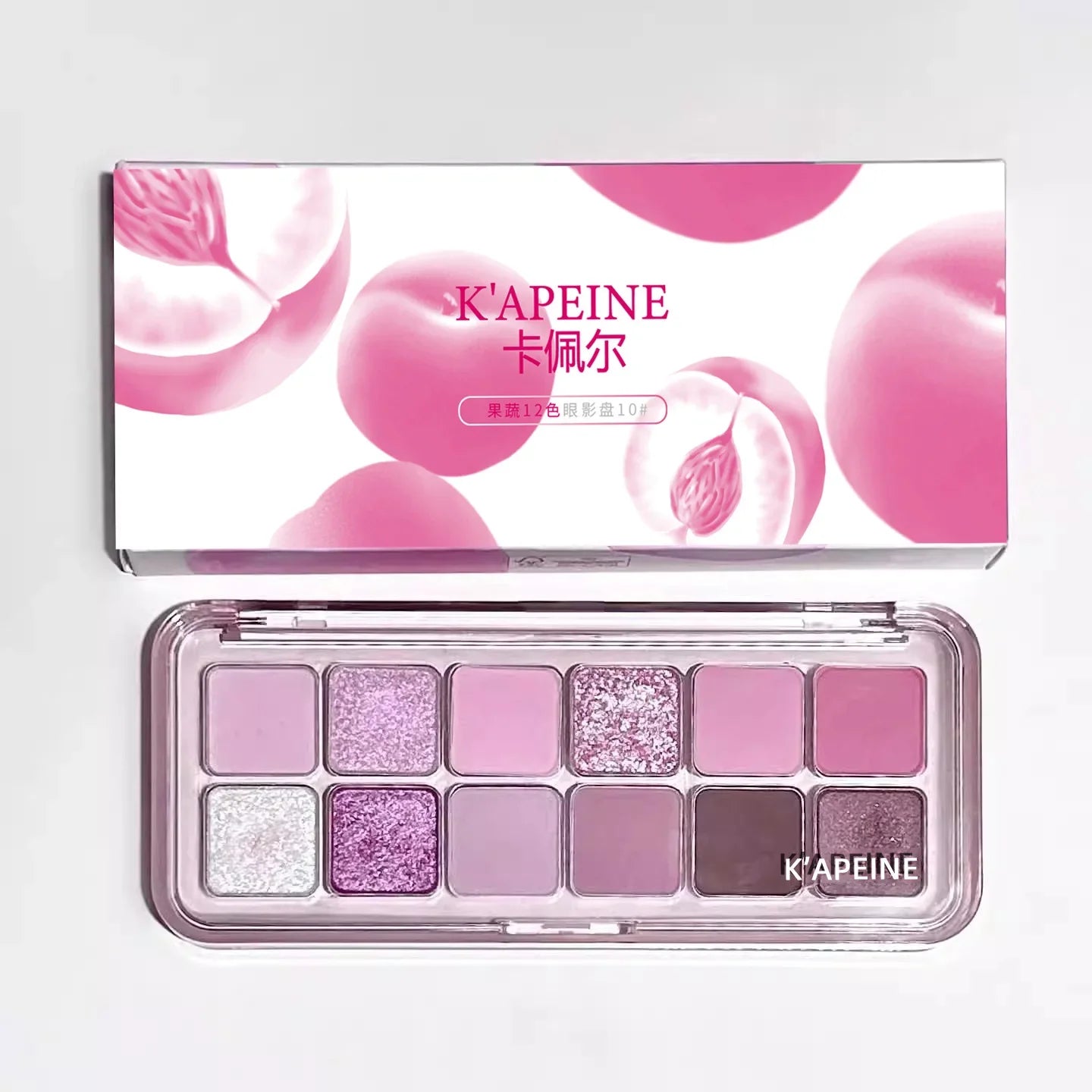 12 Colors Pink Eye Shadow Pallete Clear Glitter Pearl ,Girl Beginner Makeup Nude Eyeshadow Low Saturation Korean Cosmetics