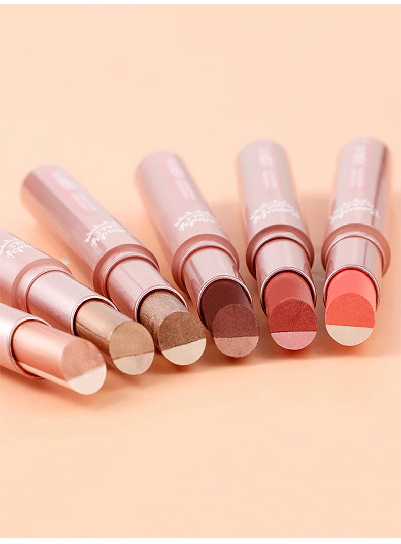 Gradient two-color eye shadow pen waterproof, sweat proof, not easy to smudge, pearlescent, fine shiny, lazy eye shadow s
