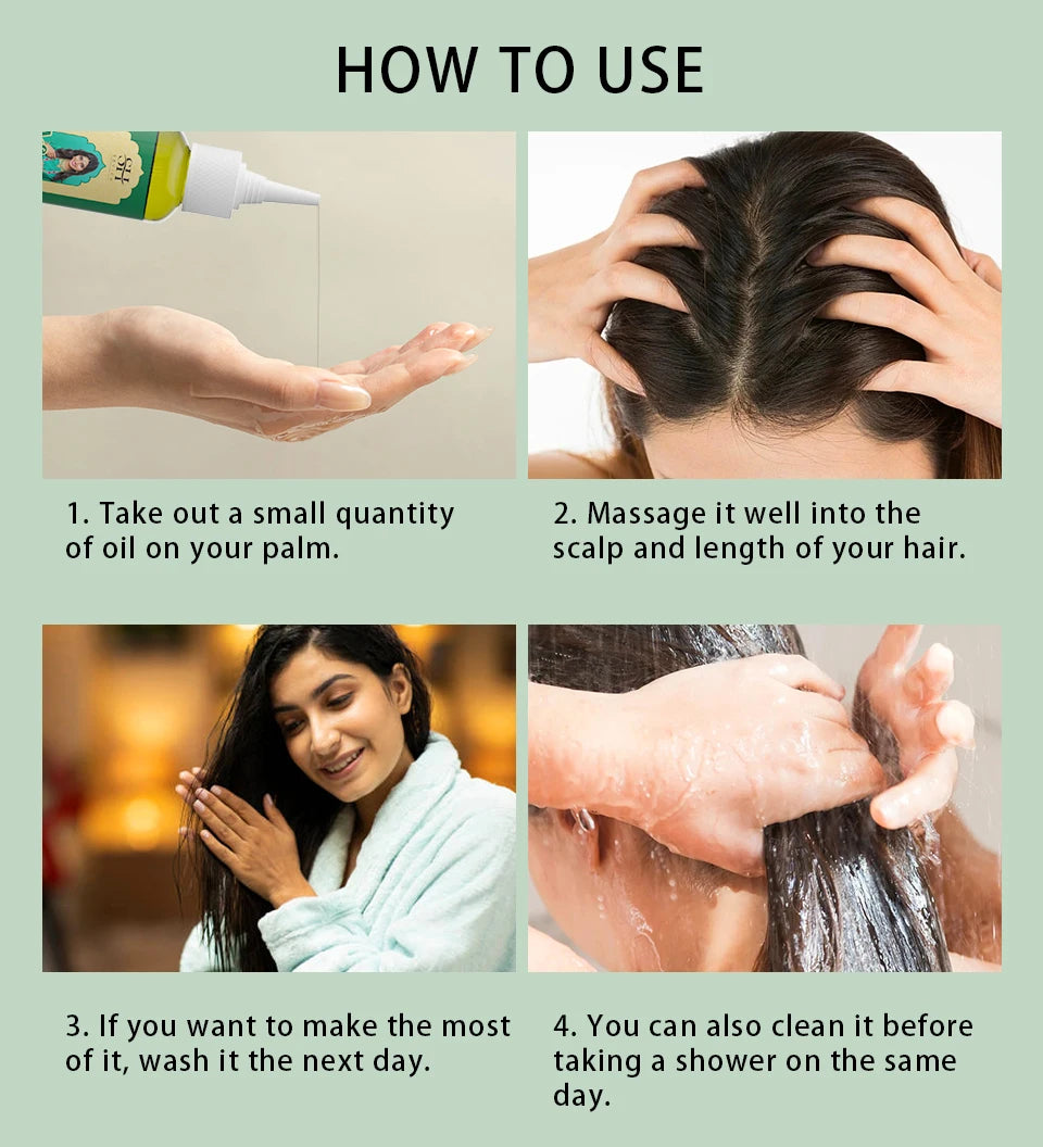 Pure Natural India Hair Oil Ayurvedic Herbal Hair Care Shampoo Rosemary Hair Growth Oil Anti Hair Loss Hair Regrowth Serum