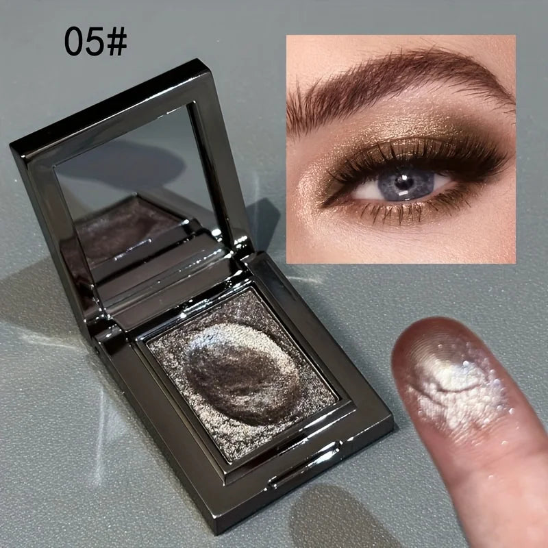 Monochrome Eye Shadow, Flashing, Brightening, Long-Lasting Color, Waterproof and Sweat-Proof, Natural Cosmetics for Creating Exquisite Eye Makeup, Music Festival Party Role-Playing