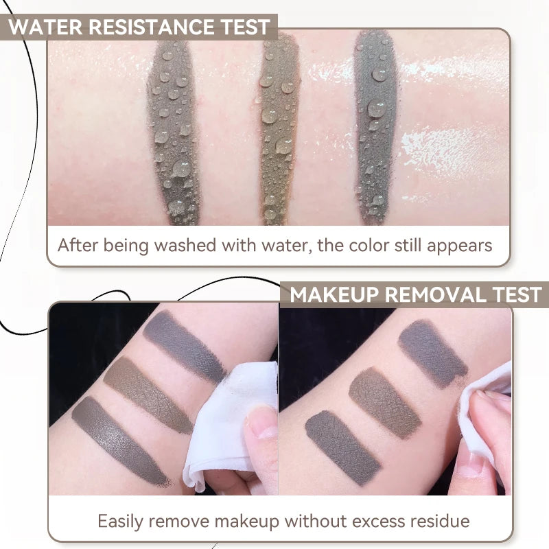 Double-Ended Eyebrow Cream, Waterproof And Sweat Proof, Smudge Proof, Long Lasting Makeup Without Separation