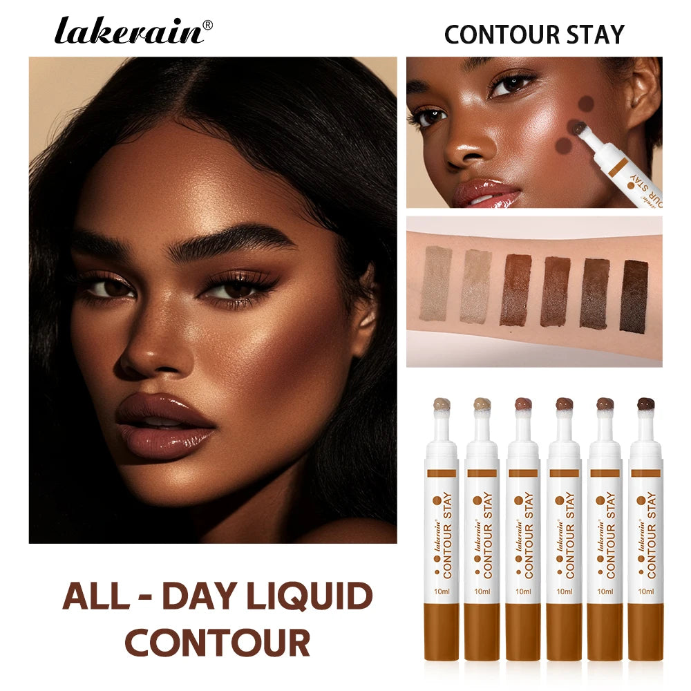 Liquid Contour STAY Long Wear Bronzer Cream Contour Makeup Long Lasting Nourishing Hydrating Face Contour 6 Colors