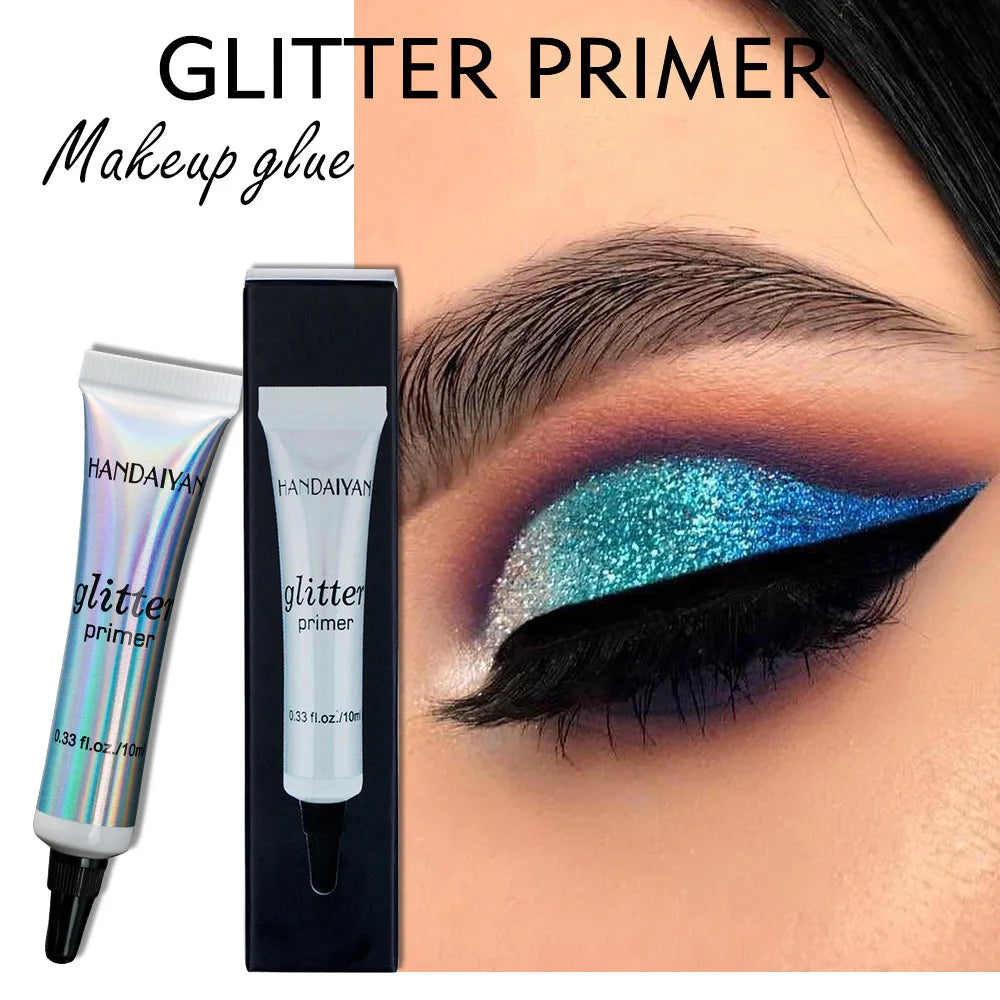 HANDAIYAN Sequin Glitter Primer Makeup Glue Eyeshadow Primer For Lips Eyes Face Long Lasting Multi-Functional Primer
