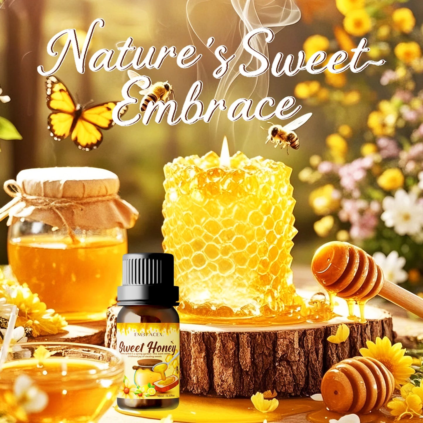 10ml Honey Fragrance oil Perfume Essential Oils Air Freshening Humidifier Diffusers Oils DIY Candle/Soap Skincare Holiday Gifts