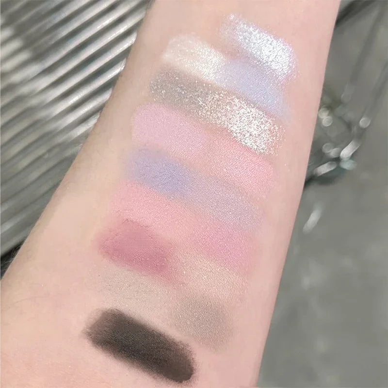 High Quality Matte Eyeshadow Palette Pearlescent Sequins Blush Eyeshadow Highlighter For Women
