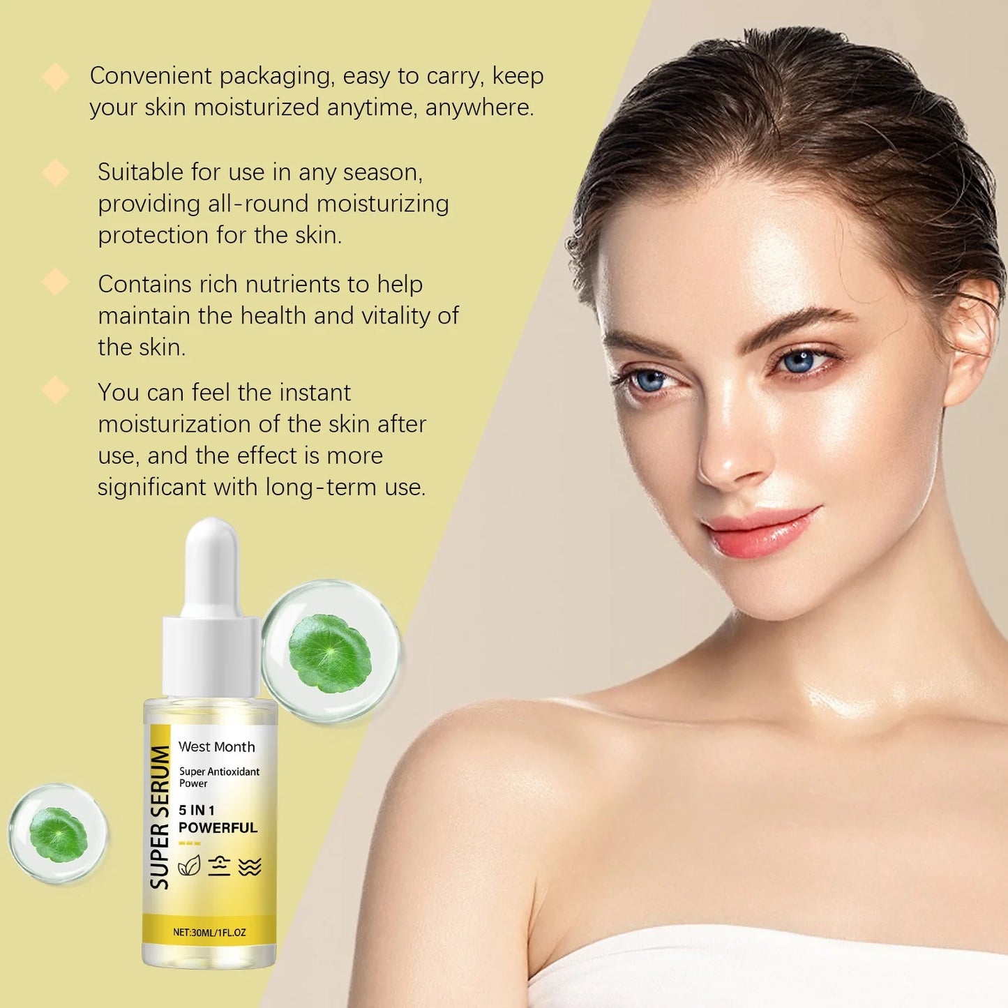 5 In 1 Serum Anti Aging Improve Firmness Remove Wrinkles Hydrating Dryness Brightening Smoothing Fade Dark Spots Facial Essence