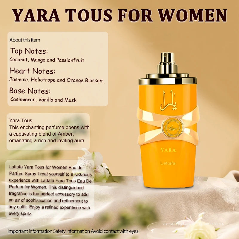 LATTAFA Perfume Eau De Parfum Long-Lasting Fragrance EDP Spray for Women 3.4 Oz 100 Ml