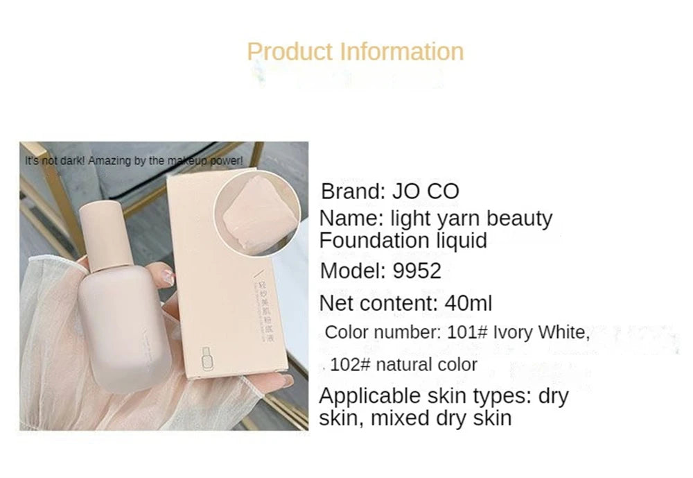 Liquid Foundation High Coverage Makeup Base Lasting Concealer BB Cream Waterproof Oil-Control Face Foundation Makeup Cosmetics