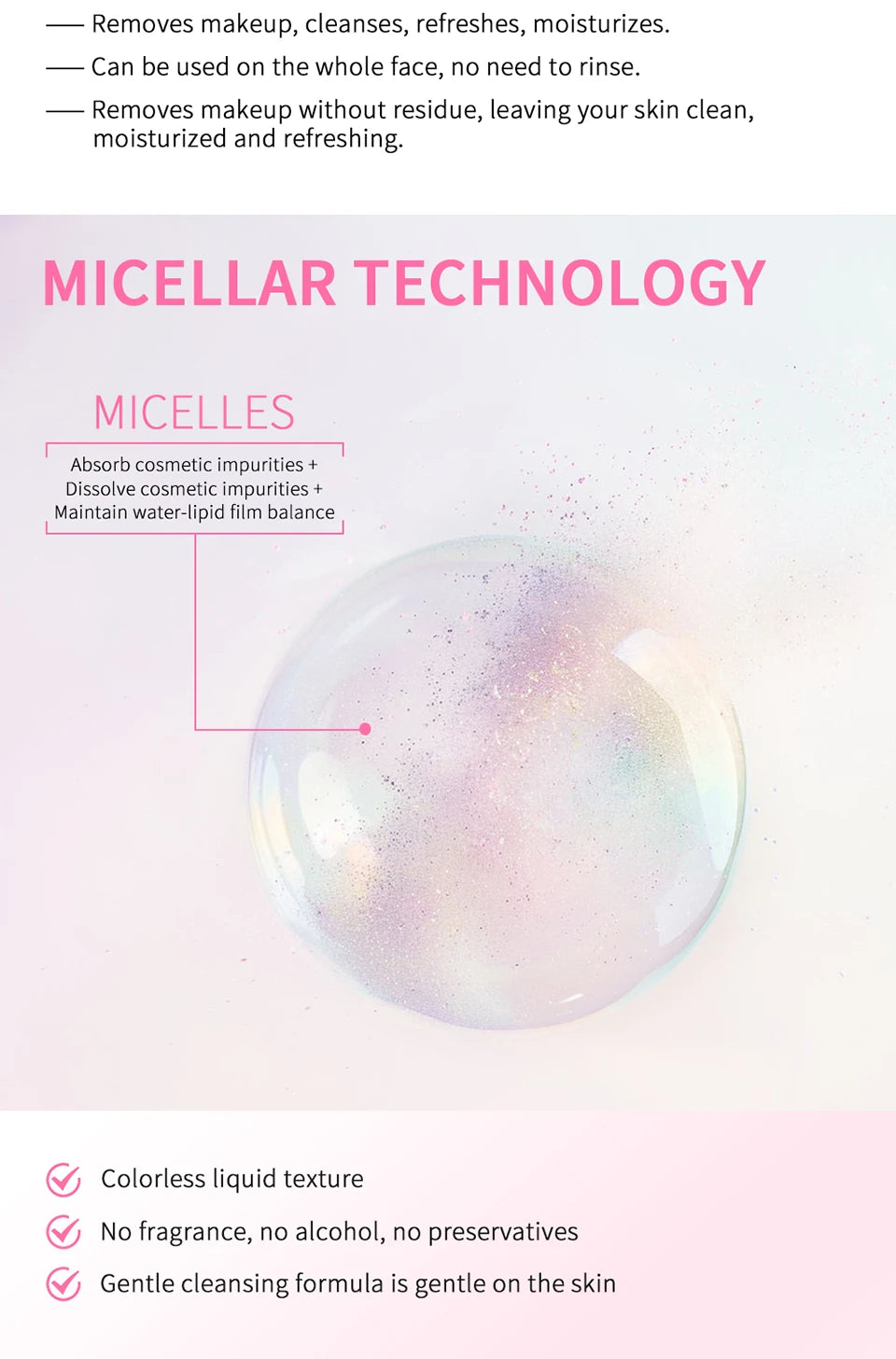 100ml Garnier Micellar Water Hydrating Facial Cleanser Deep Makeup Remover Cleaning Water Refresh Hydrate Cleansing Skin