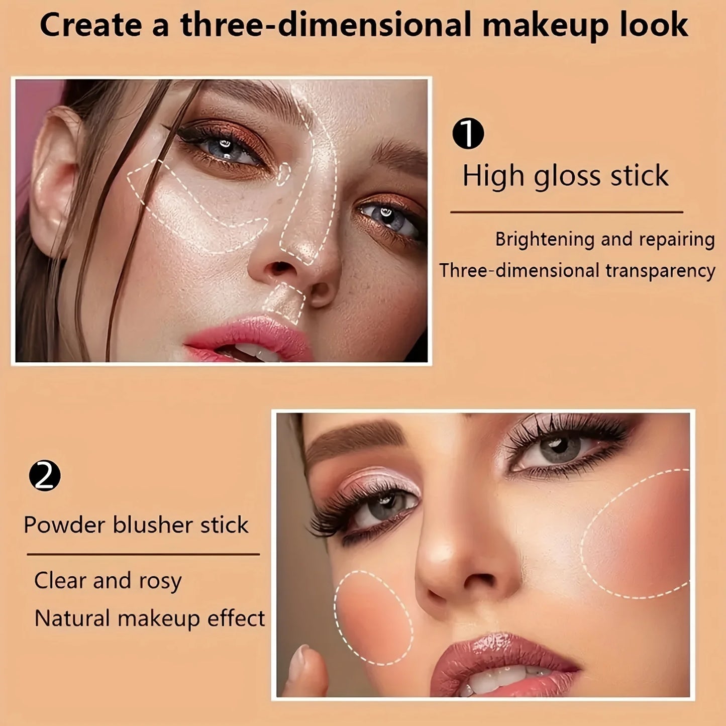 6-color blush palette, natural-toned eye shadow palette, and matte blush palette. Light and breathable, suitable for cheek and e