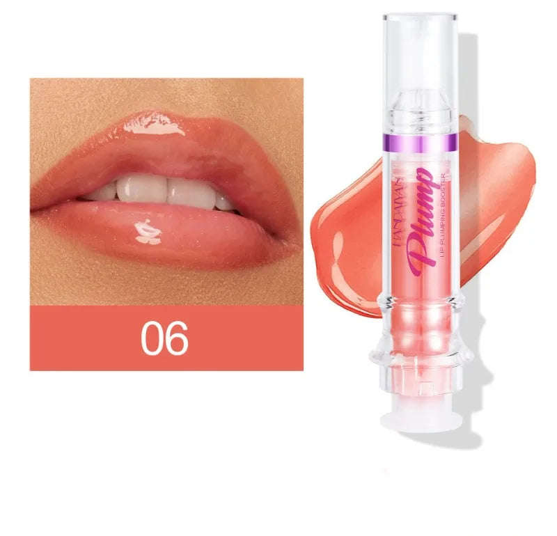 Lip Plumping Booster Lasting Sexy Plumper Glitter Red Nude Lipstick Liquid Waterproof Moisturize Oil Lipgloss Makeup Lip Care