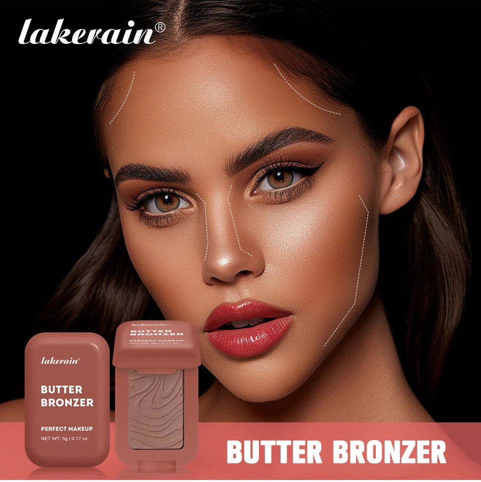 Bronzer Butter Bronzer for Dark Complexions Contour Palette with Matte Brown Shades for Nose Cheek and Profile Natural Nude Make