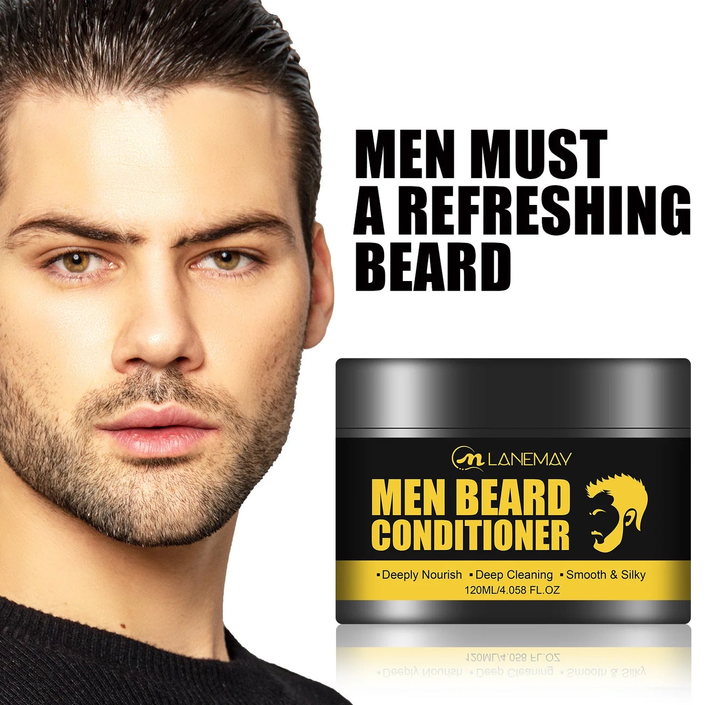 Men's Beard Softening Shaving Foam, Moisturizing & Hydrating Shave Cream for Gentle Beard Care & Smooth Shaving Experience
